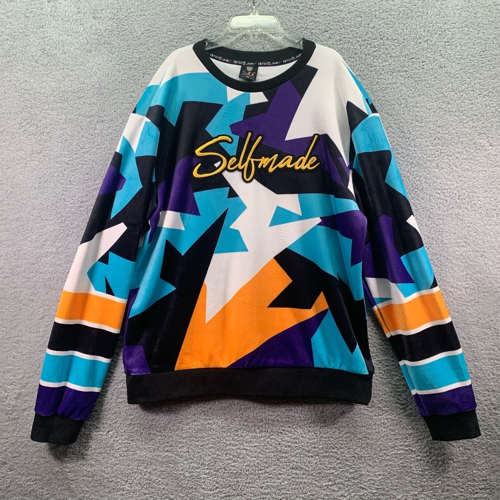Switch Remarkable Selfmade Sweatshirt Men's Size XL VELOUR SUEDE Print Crew Neck